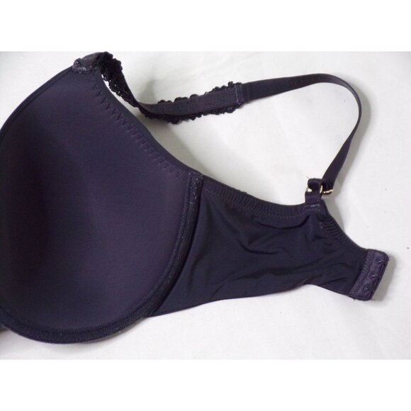 🆕NATORI Rose Dream Custom Coverage UW T-Shirt Bra 34DD Coal Black #731080 - Picture 11 of 12
